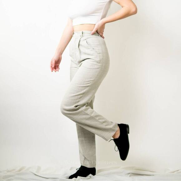 Vintage 70s MOD Georges Marciano Plaid Houndstooth Trouser Pants - 2 - Picture 2 of 12